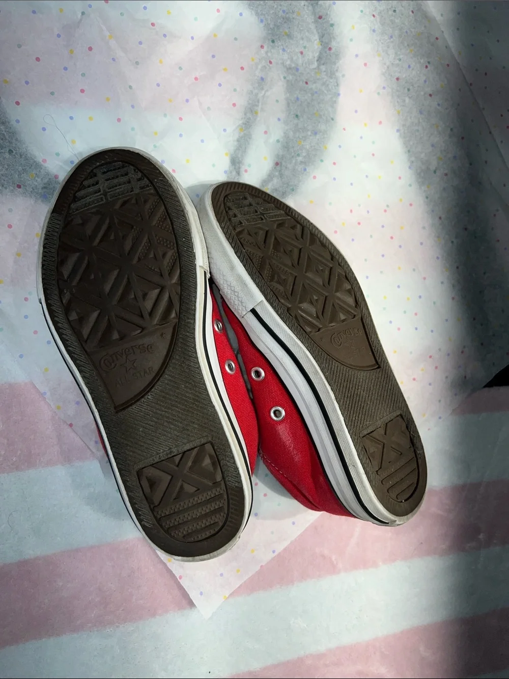 Converse Red and White Kids Sneakers